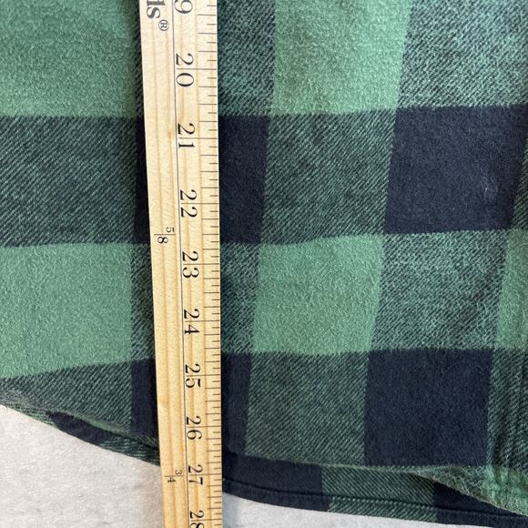 Field & Stream Lumberjack Flannel Shirt Men's XL Hunter Green Black Plaid Heavy - Picture 6 of 7